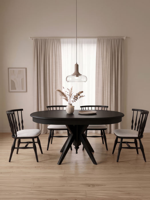 Vintera Açılır Oval Ahşap Mutfak Masası 80x120