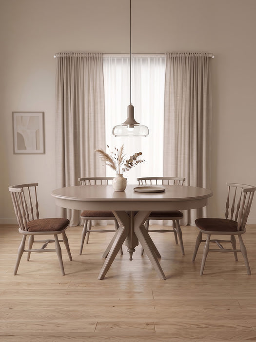 Vintera Açılır Oval Ahşap Mutfak Masası 80x120