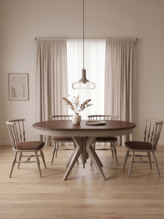 Vintera Açılır Oval Ahşap Mutfak Masası 80x120