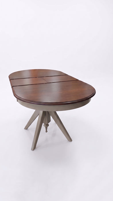 Vintera Açılır Oval Ahşap Mutfak Masası 80x120