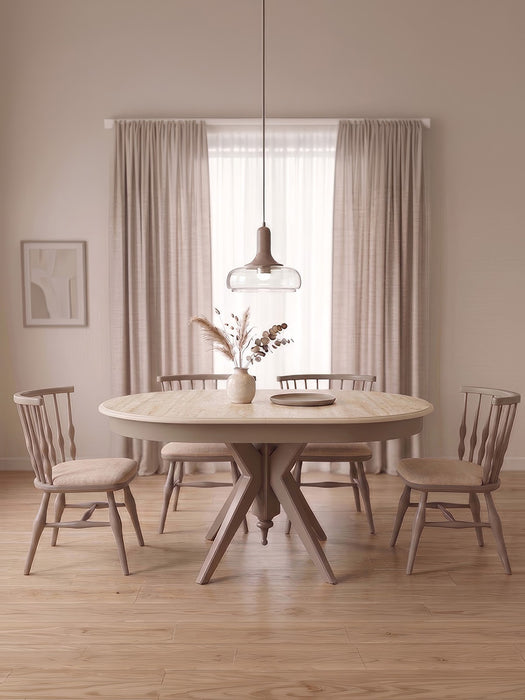 Vintera Traverten Açılır Oval Mutfak Masası 80x120