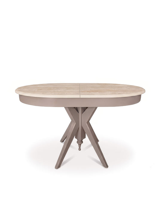 Vintera Traverten Açılır Oval Mutfak Masası 80x120