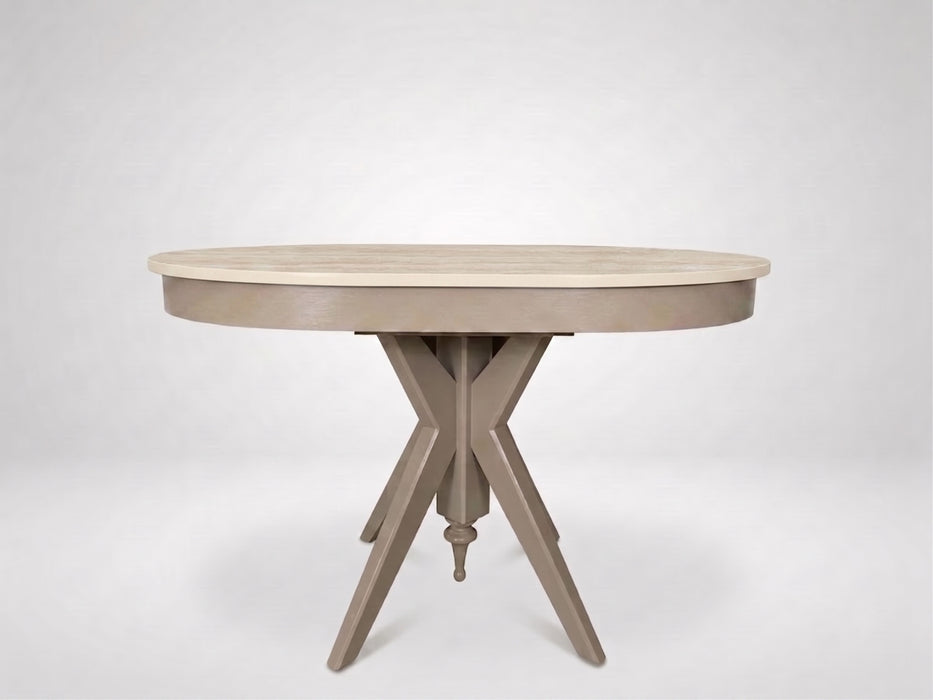Vintera Traverten Açılır Oval Mutfak Masası 80x120