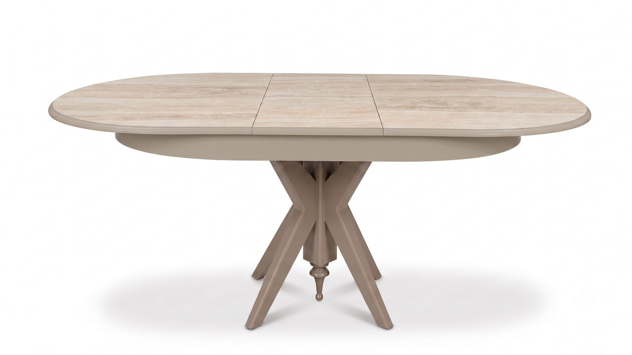 Vintera Traverten Açılır Oval Mutfak Masası 80x120