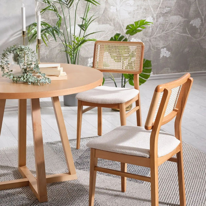 Visby Sedef Natural Ahşap Bohem Sandalye