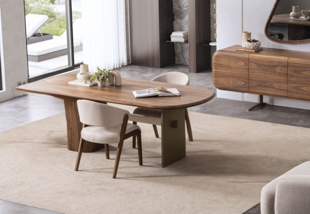 Vitton Ceviz Ahşap Yemek Odası Sandalyesi