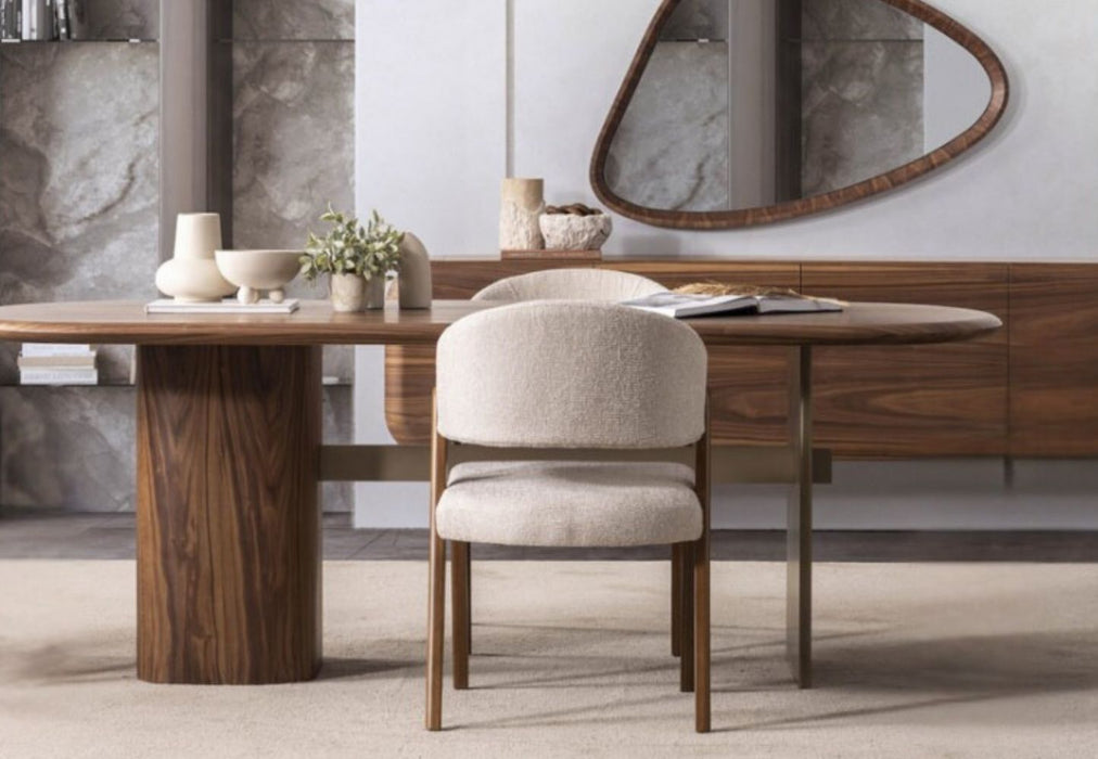 Vitton Ceviz Ahşap Yemek Odası Sandalyesi