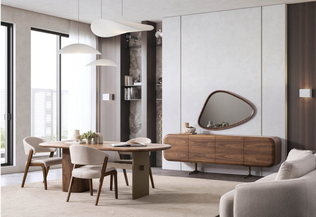 Vitton Ceviz Ahşap Yemek Odası Sandalyesi