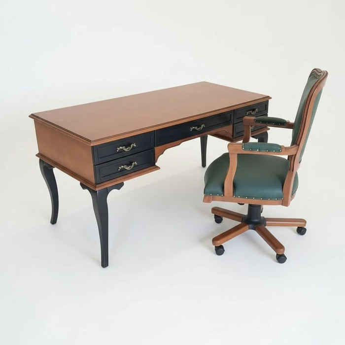 Winchester Rustik Still Çekmeceli Ahşap Çalışma Masası 75x140