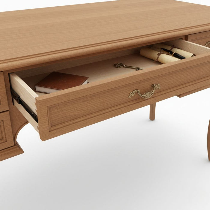 Winchester Rustik Still Çekmeceli Ahşap Çalışma Masası 75x160