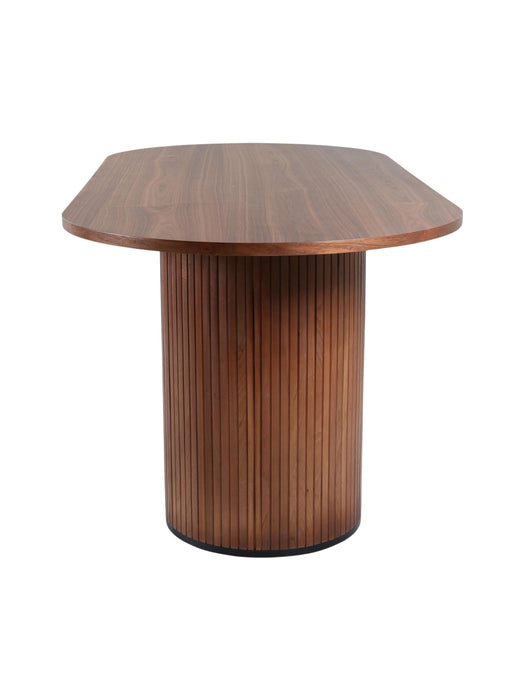 Zeno Oval Ahşap Bohem Yemek Masası 90x200