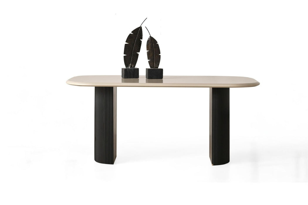 Zeno Oval Ahşap Bohem Yemek Masası 90x200