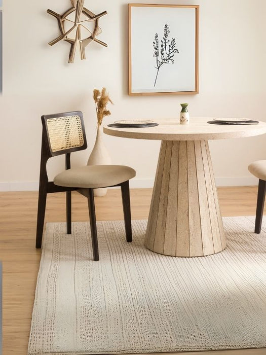 Zeus Bambu Hasırlı Ahşap Bohem Sandalye