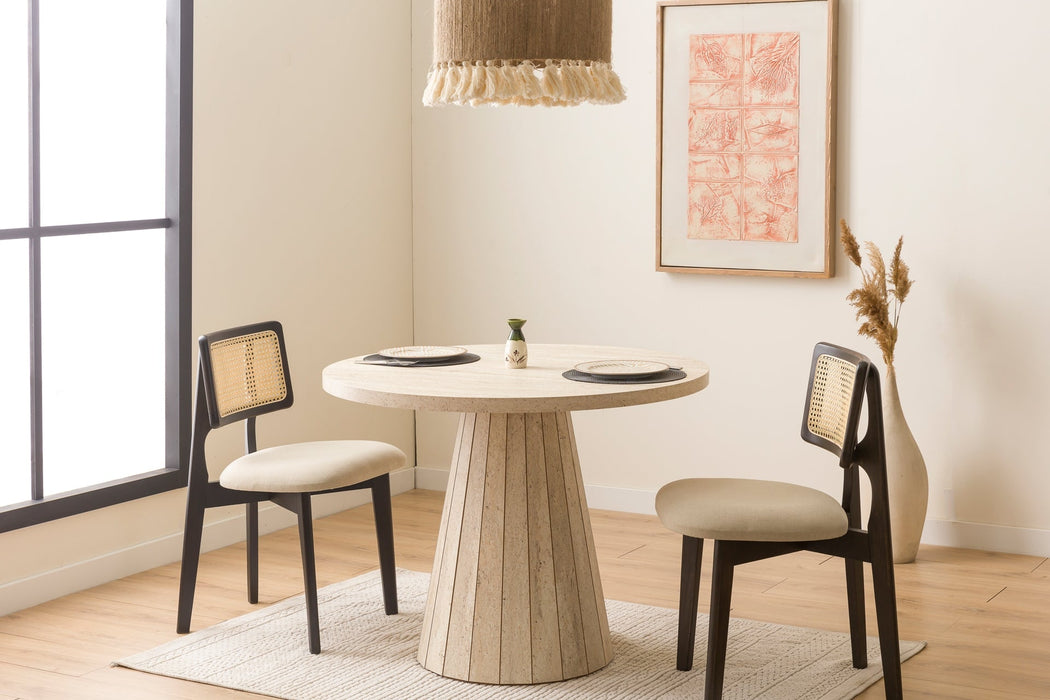 Zeus Bambu Hasırlı Ahşap Bohem Sandalye