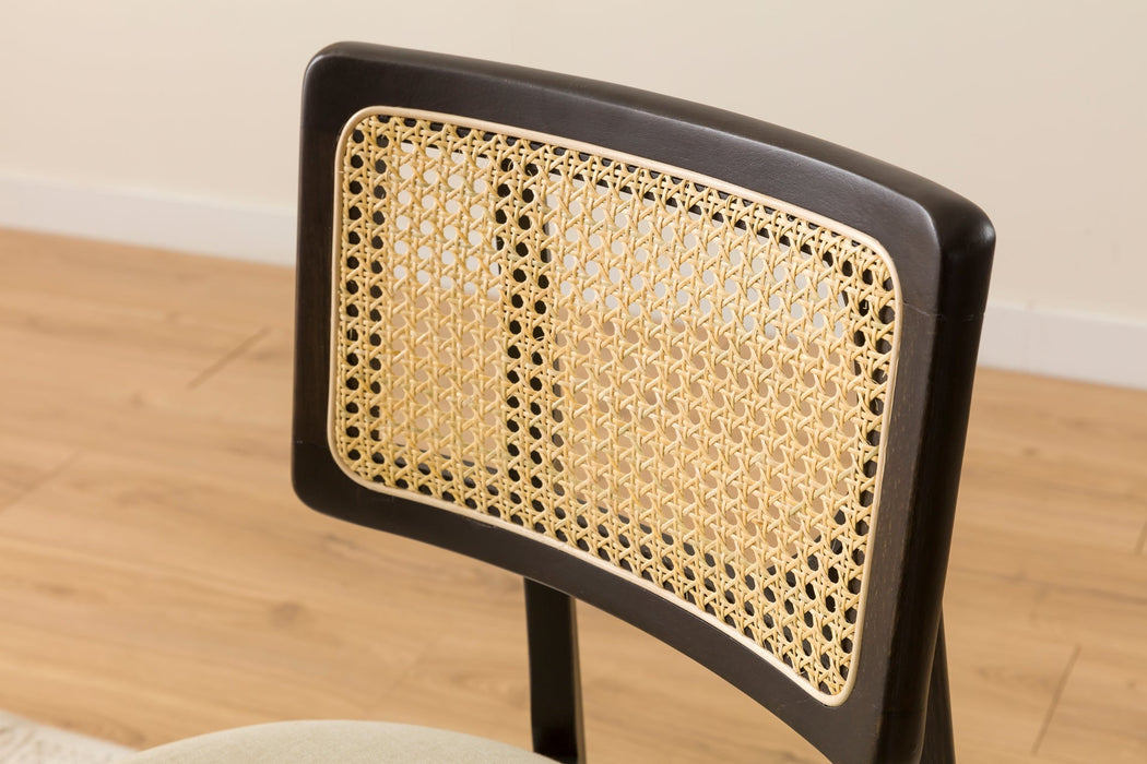 Zeus Bambu Hasırlı Ahşap Bohem Sandalye