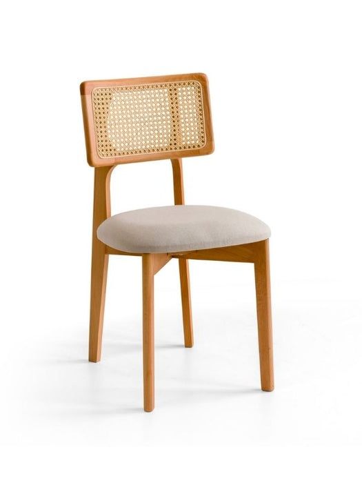 Zeus Bambu Hasırlı Ahşap Bohem Sandalye