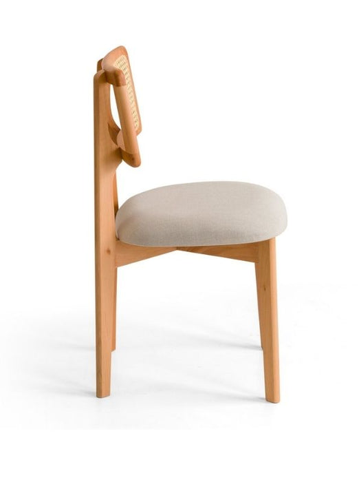 Zeus Bambu Hasırlı Ahşap Bohem Sandalye