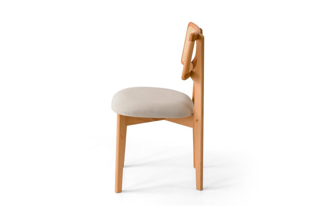 Zeus Bambu Hasırlı Ahşap Bohem Sandalye