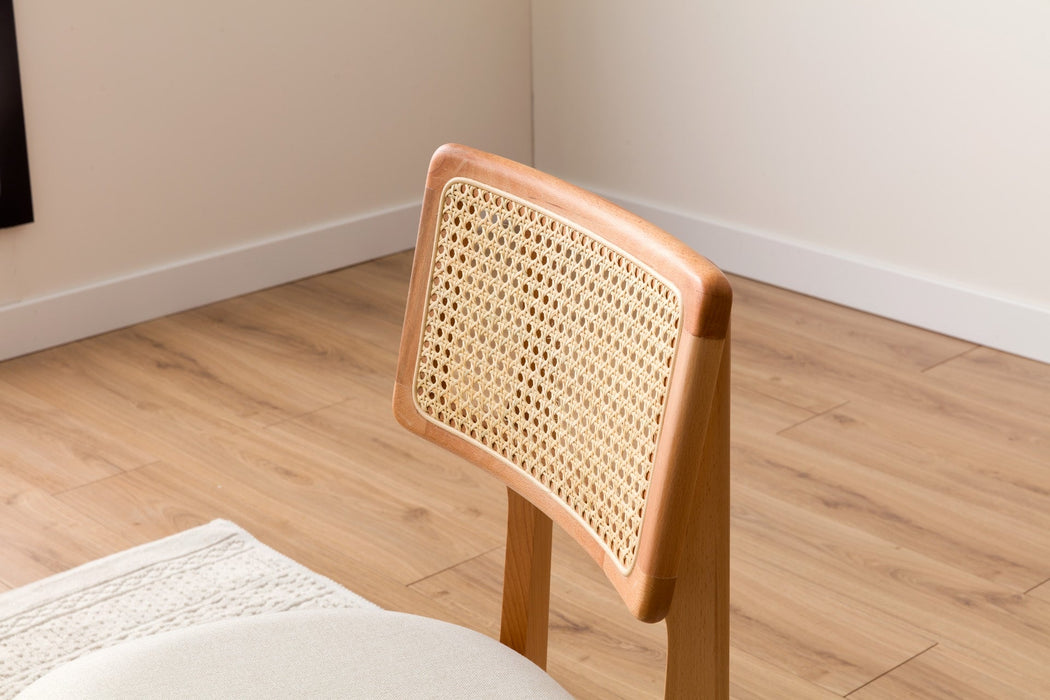 Zeus Bambu Hasırlı Ahşap Bohem Sandalye