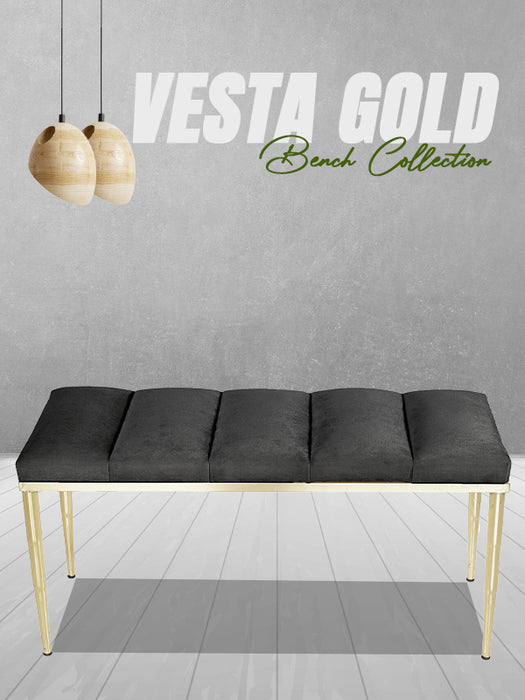 VESTA GOLD PUF- Dilimli Model Puf, Bench