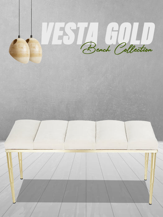 VESTA GOLD PUF- Dilimli Model Puf, Bench