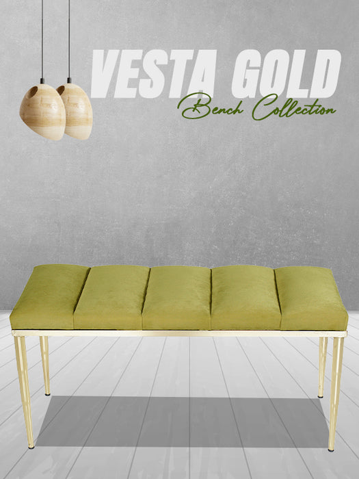 VESTA GOLD PUF- Dilimli Model Puf, Bench