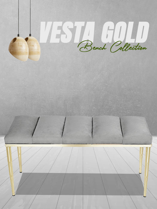 VESTA GOLD PUF- Dilimli Model Puf, Bench